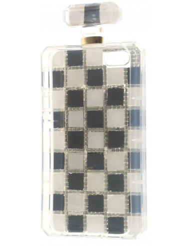 Coque Iphone 5S et 5 fantaisie Bouteille de Parfum Diamant avec chaine