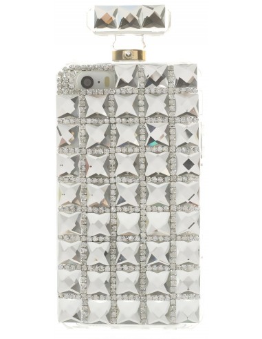 Coque Iphone 5S et 5 fantaisie Bouteille de Parfum Diamant avec chaine