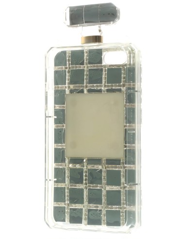 Coque Iphone 5S et 5 fantaisie Bouteille de Parfum Diamant avec chaine