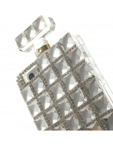 Coque Iphone 5S et 5 fantaisie Bouteille de Parfum Diamant avec chaine