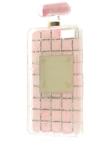 Coque Iphone 5S et 5 fantaisie Bouteille de Parfum Diamant avec chaine