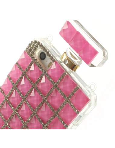 Coque Iphone 5S et 5 fantaisie Bouteille de Parfum Diamant avec chaine