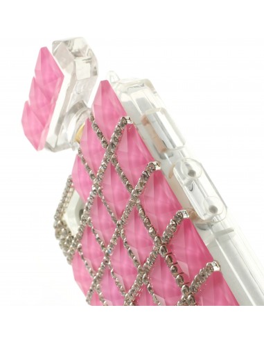 Coque Iphone 5S et 5 fantaisie Bouteille de Parfum Diamant avec chaine