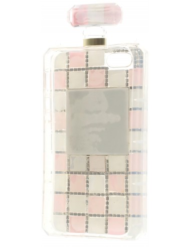 Coque Iphone 5S et 5 fantaisie Bouteille de Parfum Diamant avec chaine