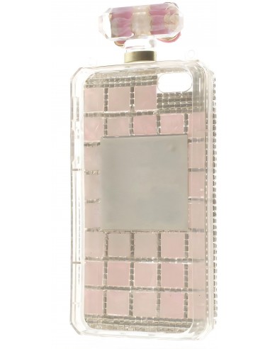 Coque Iphone 5S et 5 fantaisie Bouteille de Parfum Diamant avec chaine