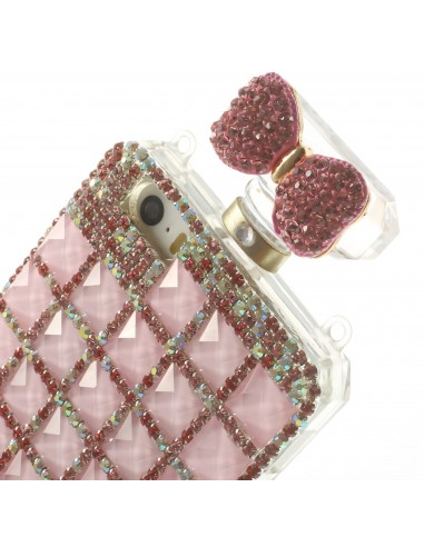 Coque Iphone 5S et 5 fantaisie Bouteille de Parfum Diamant avec chaine