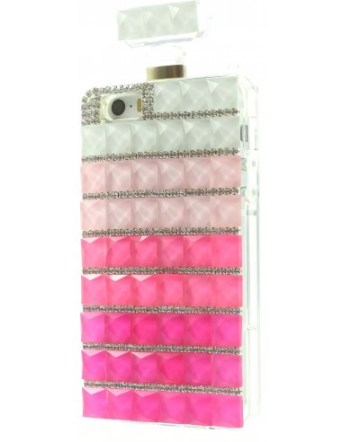 Coque Iphone 5S et 5 fantaisie Bouteille de Parfum Diamant avec chaine