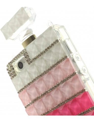 Coque Iphone 5S et 5 fantaisie Bouteille de Parfum Diamant avec chaine