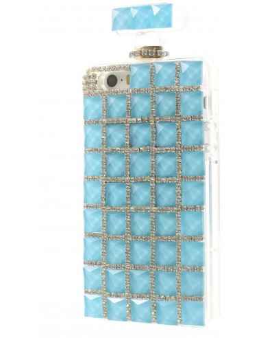 Coque Iphone 5S et 5 fantaisie Bouteille de Parfum Diamant avec chaine