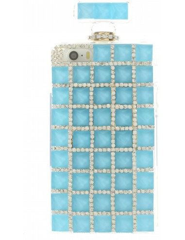 Coque Iphone 5S et 5 fantaisie Bouteille de Parfum Diamant avec chaine