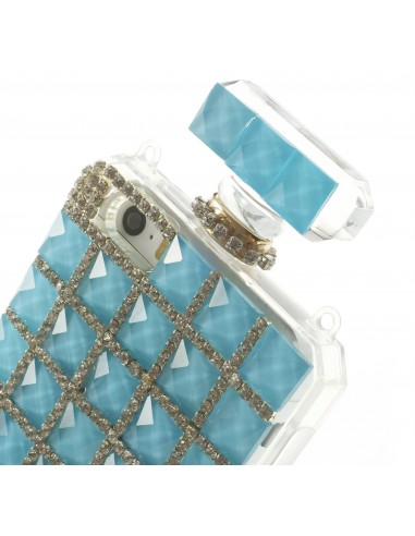 Coque Iphone 5S et 5 fantaisie Bouteille de Parfum Diamant avec chaine