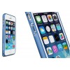 Bumper iPhone 5S et 5 Acier arrondi Love Mei Bleu