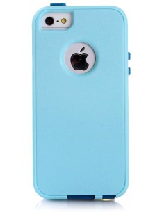 Coque iPhone 5S et 5 Silicone Hybrid résistante Bleu ciel Coque iPhone 5S et 5 Silicone Hybrid résistante Bleu ciel