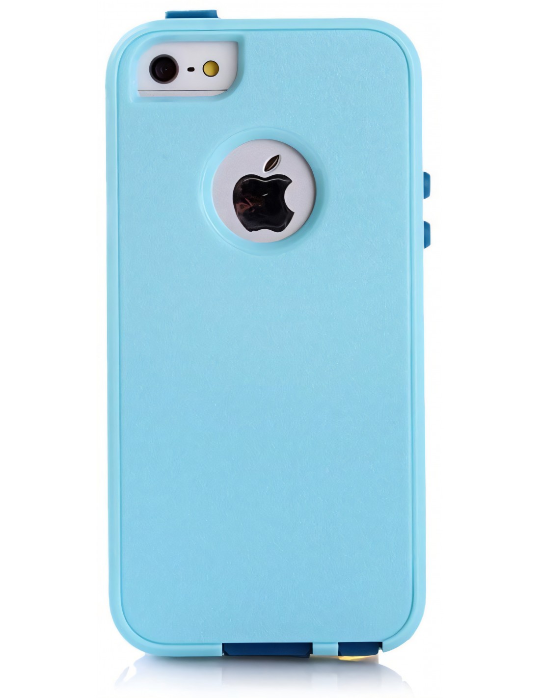 Coque Apple iPhone 5S et 5 Silicone Hybrid résistante Bleu ciel