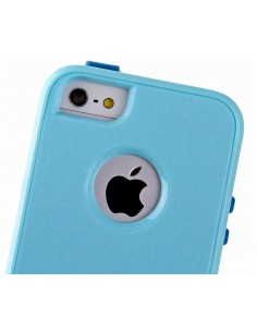 Coque iPhone 5S et 5 Silicone Hybrid résistante Bleu ciel Coque iPhone 5S et 5 Silicone Hybrid résistante Bleu ciel