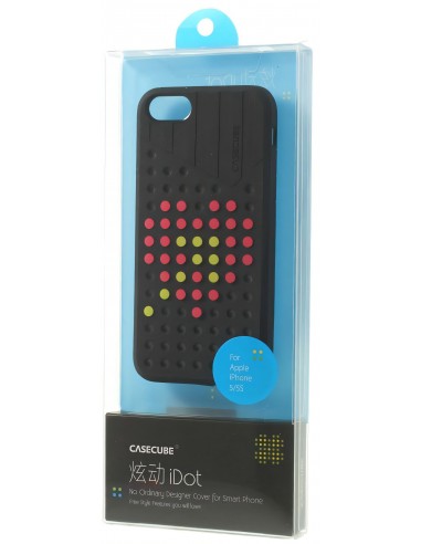 Coque Iphone 5S et 5 Fantaisie Silicone Points colorés
