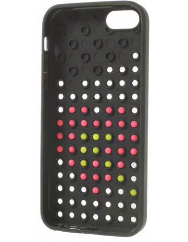 Coque Iphone 5S et 5 Fantaisie Silicone Points colorés