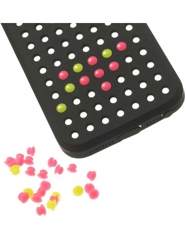 Coque Iphone 5S et 5 Fantaisie Silicone Points colorés