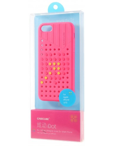 Coque Iphone 5S et 5 Fantaisie Silicone Points colorés