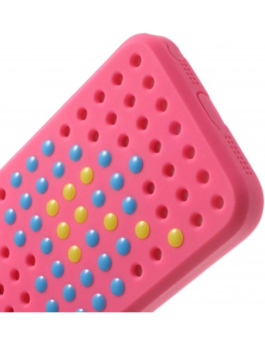Coque Iphone 5S et 5 Fantaisie Silicone Points colorés