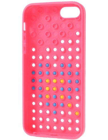 Coque Iphone 5S et 5 Fantaisie Silicone Points colorés