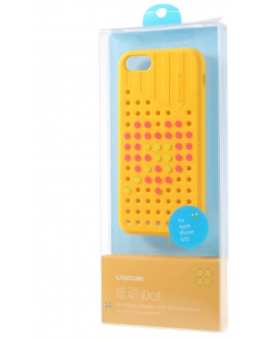 Coque Iphone 5S et 5 Fantaisie Silicone Points colorés