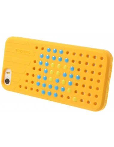 Coque Iphone 5S et 5 Fantaisie Silicone Points colorés