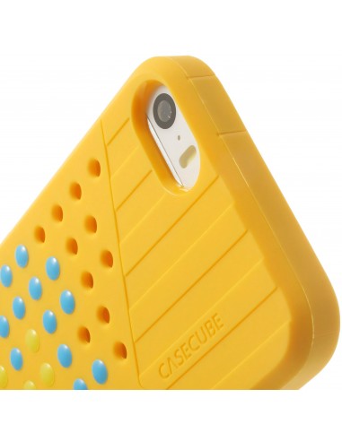 Coque Iphone 5S et 5 Fantaisie Silicone Points colorés