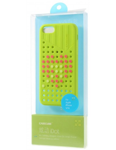Coque Iphone 5S et 5 Fantaisie Silicone Points colorés