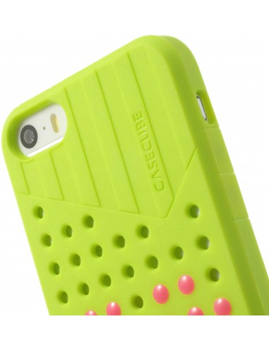 Coque Iphone 5S et 5 Fantaisie Silicone Points colorés