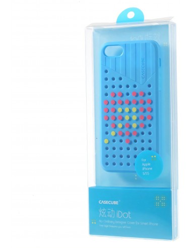 Coque Iphone 5S et 5 Fantaisie Silicone Points colorés