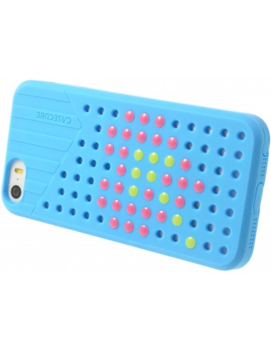 Coque Iphone 5S et 5 Fantaisie Silicone Points colorés