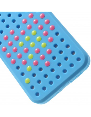 Coque Iphone 5S et 5 Fantaisie Silicone Points colorés