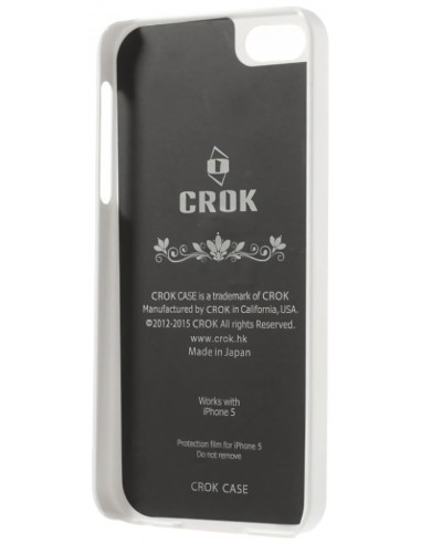 Coque Iphone 5 5s Silicone avec écran protecteur Crok Glossy 
