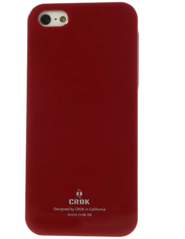 Coque Iphone 5 5s Silicone avec écran protecteur Crok Glossy 