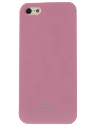 Coque Iphone 5 5s Silicone avec écran protecteur Crok Glossy 