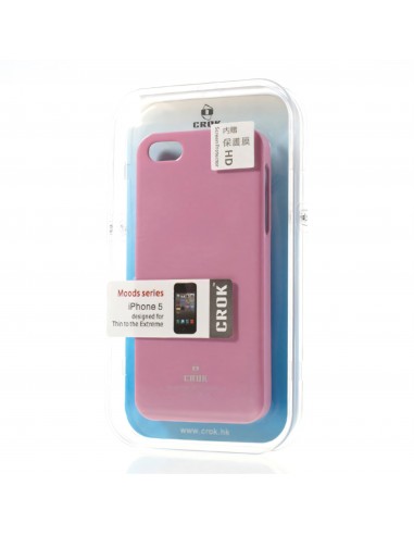 Coque Iphone 5 5s Silicone avec écran protecteur Crok Glossy 