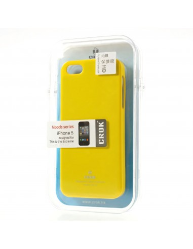 Coque Iphone 5 5s Silicone avec écran protecteur Crok Glossy 