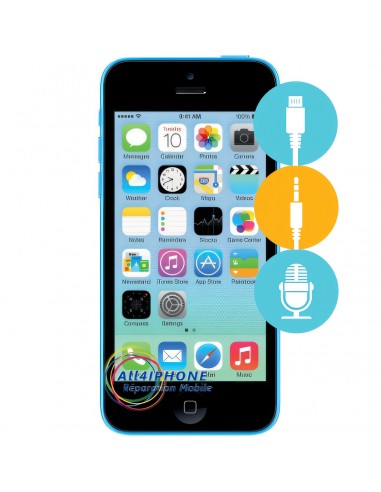 Réparation connecteur de charge - micro - jack Iphone 5C