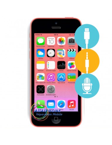 Réparation connecteur de charge - micro - jack Iphone 5C