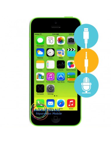 Réparation connecteur de charge - micro - jack Iphone 5C
