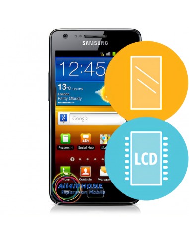 Réparation écran Galaxy S2  - LCD, tactile et contour reconditionné