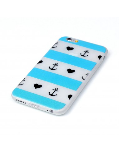 Coque iPhone 6s et iPhone 6 phosphorecente ancres et coeurs