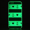 Coque iPhone 6s et iPhone 6 phosphorecente ancres et coeurs