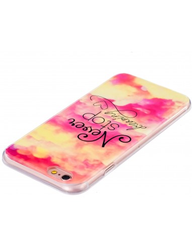 Coque iPhone 6s et iPhone 6 silicone never stop dreaming