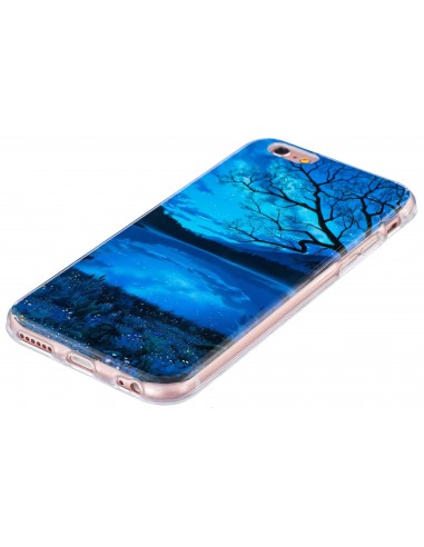 Coque iPhone 6s et iPhone 6 silicone scène de nuit