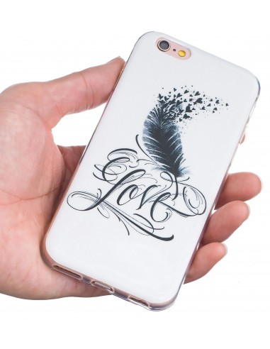 Coque iPhone 6s et iPhone 6 silicone plume