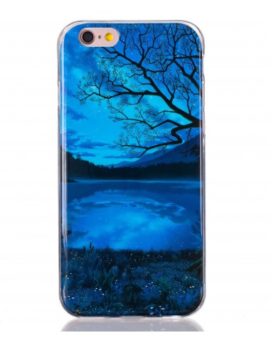 Coque iPhone 6s et iPhone 6 silicone scène de nuit