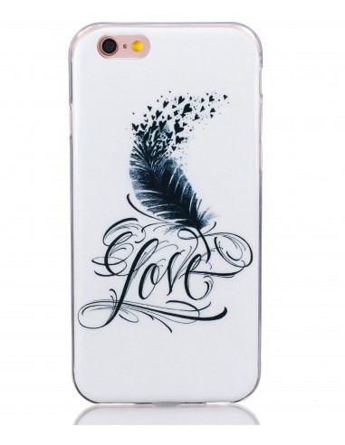 Coque iPhone 6s et iPhone 6 silicone plume