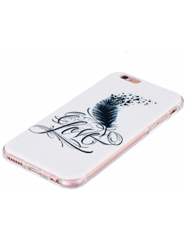 Coque iPhone 6s et iPhone 6 silicone plume